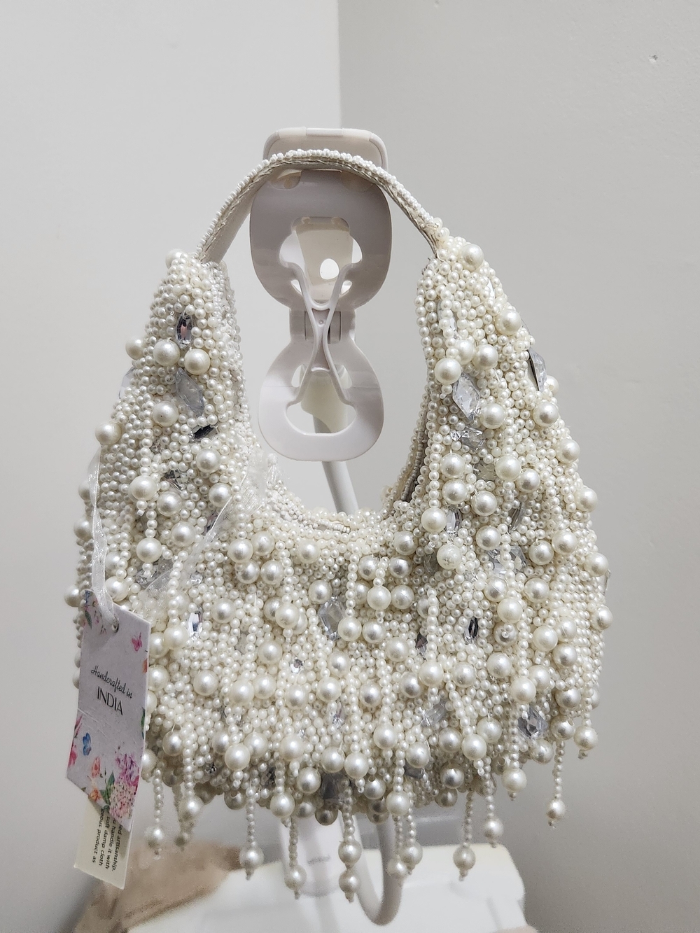 Pearl Beaded Shoulder Bag - Ivory!
